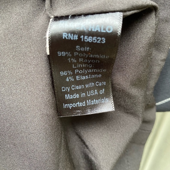 Black Halo Vince Sheath Dress Black White Pinstripe - Picture 3 of 4